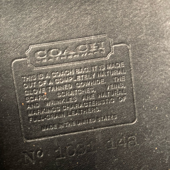 Vintage Coach Ranch Bag Black Glove Tanned Leather USA 9852 Rare - Picture 7 of 7